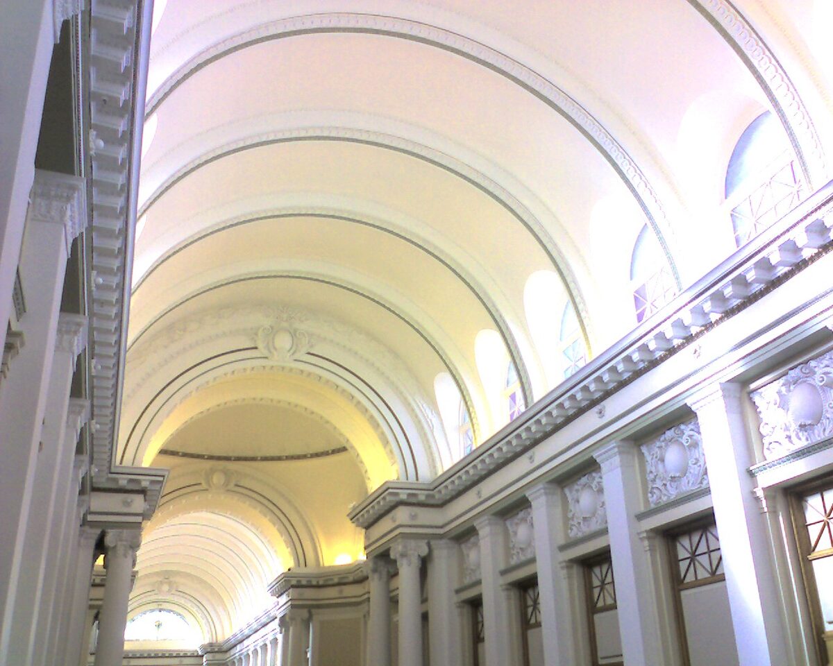 Interior hall of the Riverside County Historic Courthouse, where Riverside probate and conservatorship matters are heard